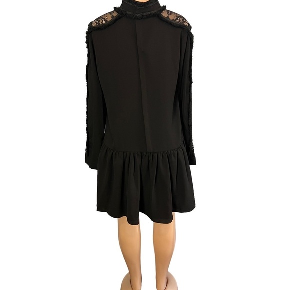 Endless Rose High Neck Black Lace Dress - Picture 4 of 9